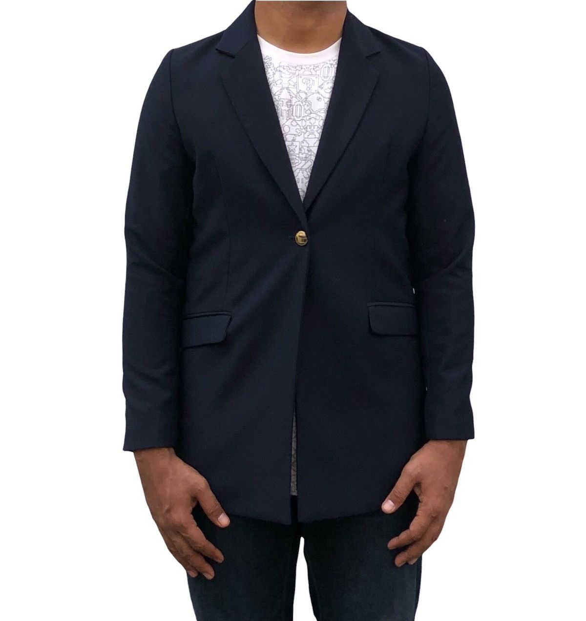 Denime Denime Japan Golden Button Navy Blue Blazer Jacket Size US S / EU 44-46 / 1 - 5 Thumbnail