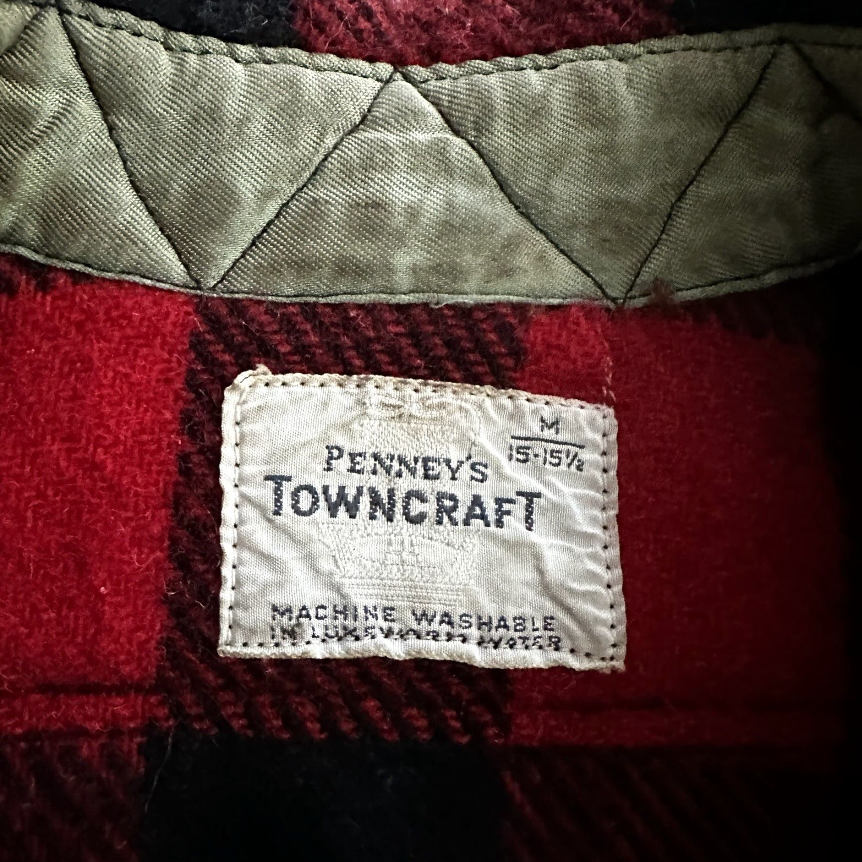 Vintage VINTAGE Pennys Towncraft Red Black Plaid Flannel Shirt Sz M Checker 60s 70s Size US M / EU 48-50 / 2 - 6 Thumbnail