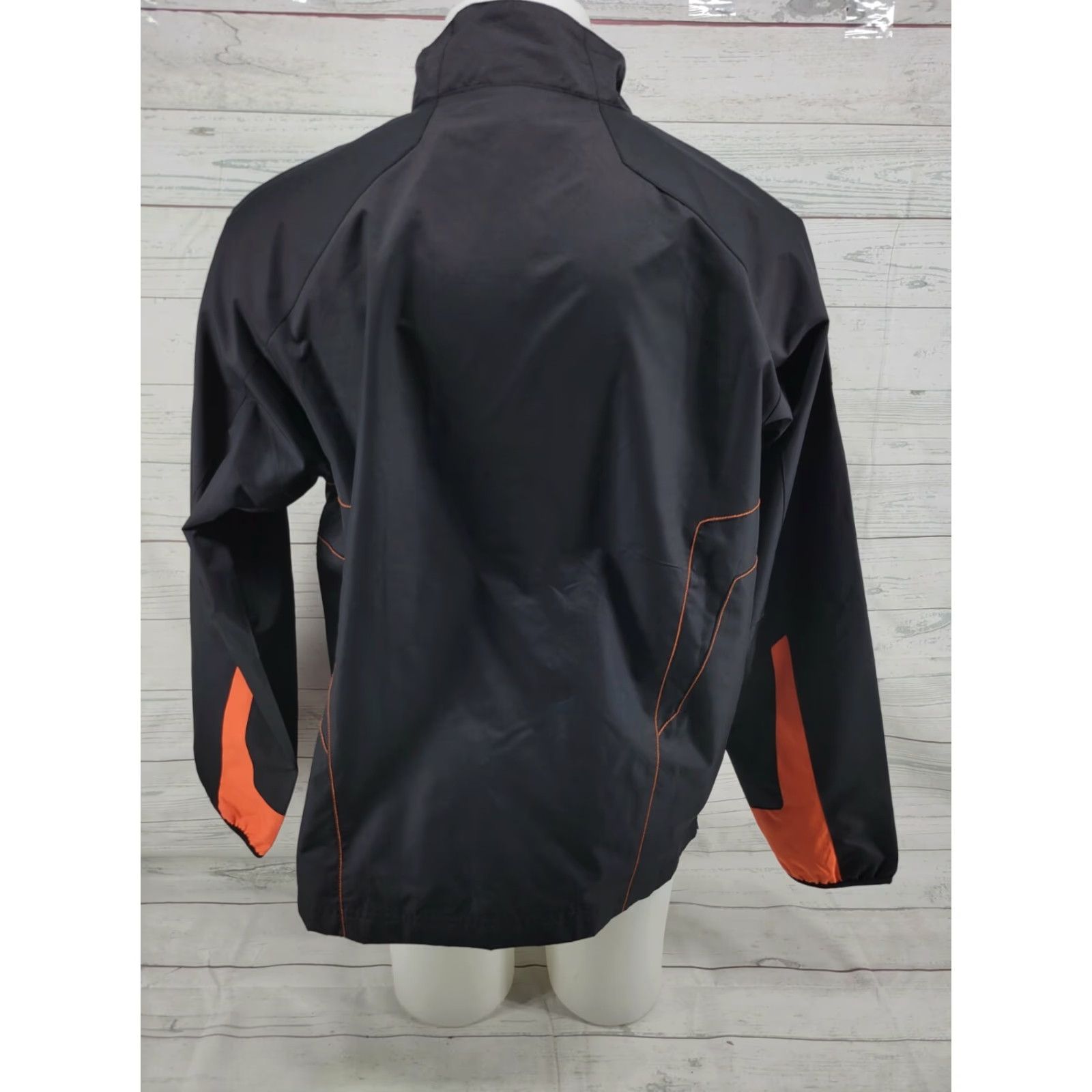 Reebok Mens Medium Flyers Reebok Windbreaker Embroidered Logo Patch Pockets Zip Jacket Black Size US M / EU 48-50 / 2 - 7 Thumbnail