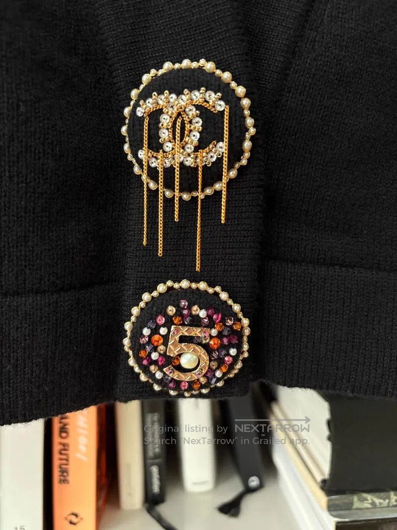 Chanel Chanel 22A exquisite handicraft workshop deep V-neck knitt Size XXS / US 00 / IT 34 - 6 Thumbnail