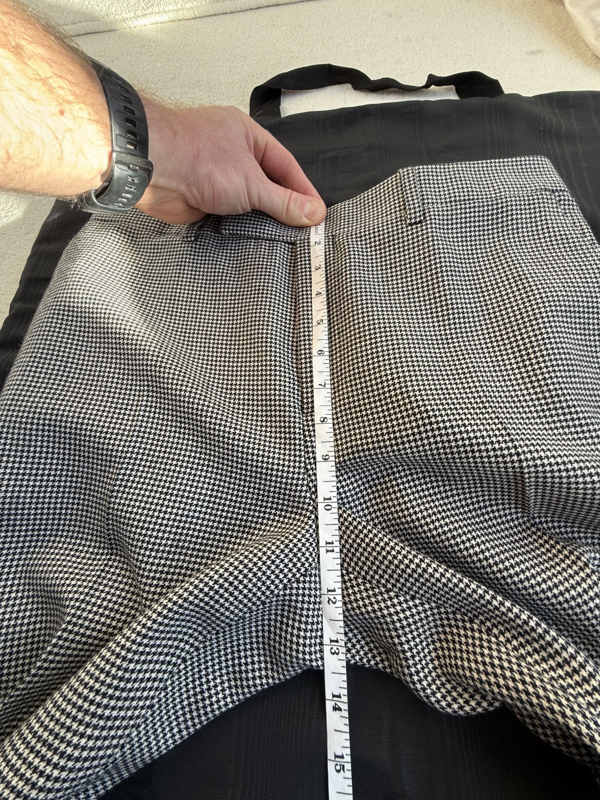 Celine SS23 Celine Houndstooth cashmere Flared Pants Hedi Slimane Size 40L - 9 Thumbnail