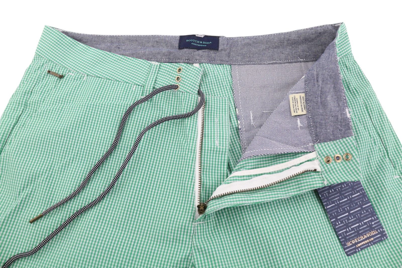 Scotch & Soda ~W30 Green Patterned Turn-Up Zip Fly Beach 84276 Size US 30 / EU 46 - 4 Thumbnail