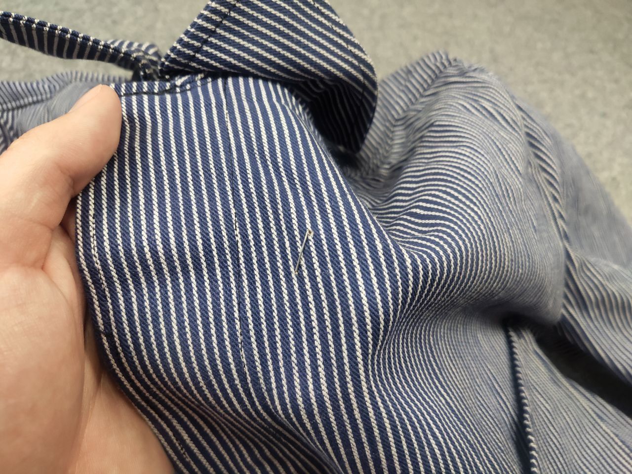 Vintage Vintage 60's French sanforized work striped Chore Jacket Size US L / EU 52-54 / 3 - 19 Thumbnail