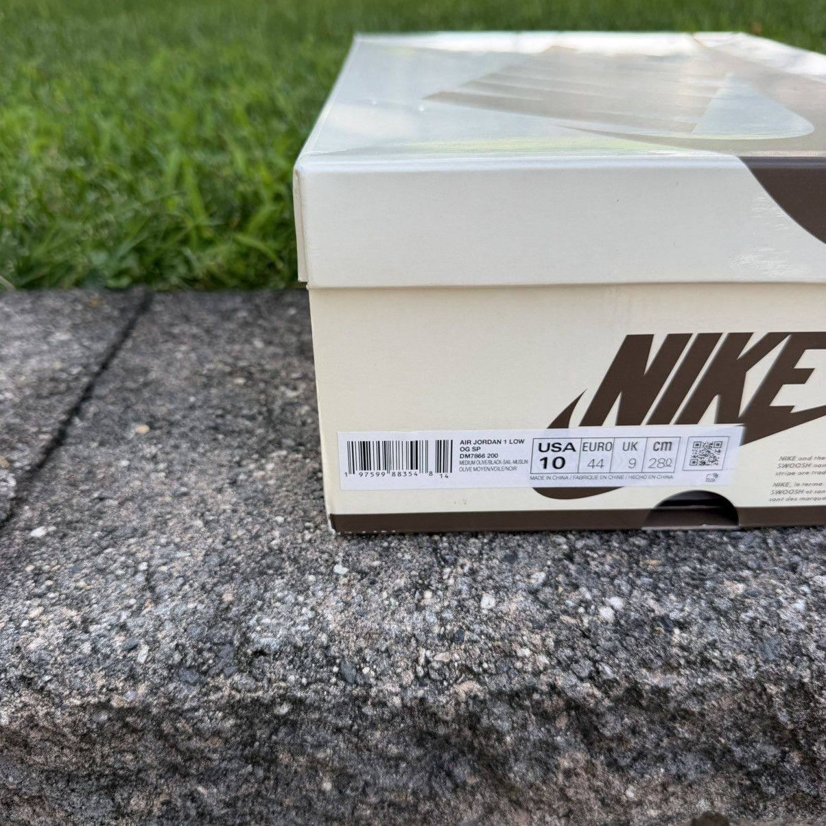 Nike × Off-White Nike x Travis Scott Air Jordan 1 Low ‘Medium Olive’ Size 10 Size US 10 / EU 43 - 12 Thumbnail