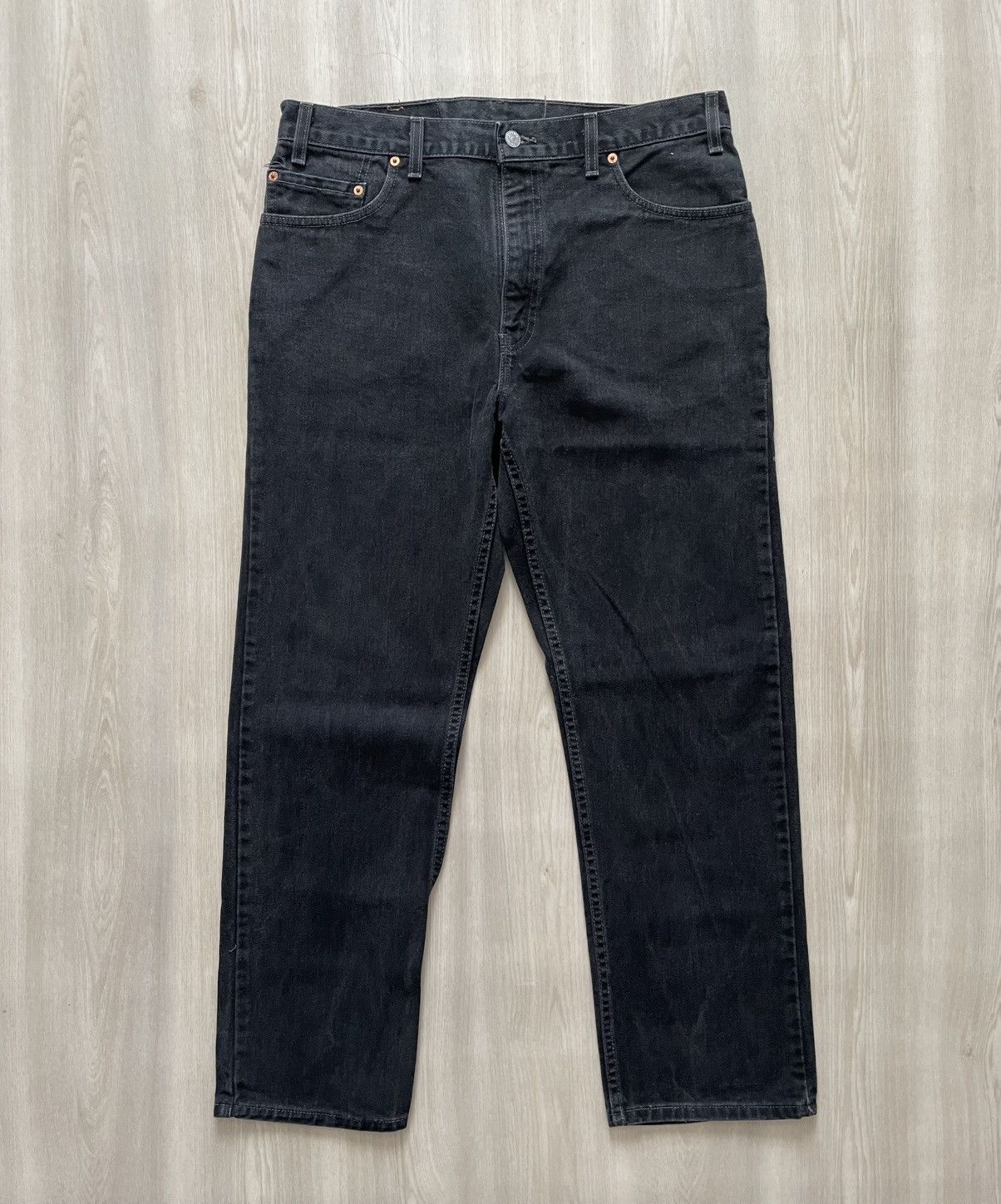 Levi's Vintage 505 Regular Fit Black Denim Sz 36x30 Size US 36 / EU 52 - 3 Thumbnail