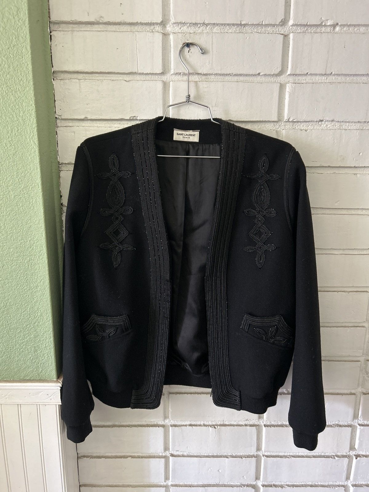 Anthony Vaccarello × Saint Laurent Paris Saint Laurent SS19 Embroidered Jacket Size US M / EU 48-50 / 2 - 1 Thumbnail