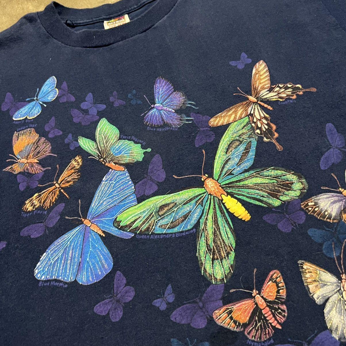 Vintage Vintage 90s Butterfly T shirt AOP Double Sided Graphic Tee Size US XL / EU 56 / 4 - 5 Thumbnail