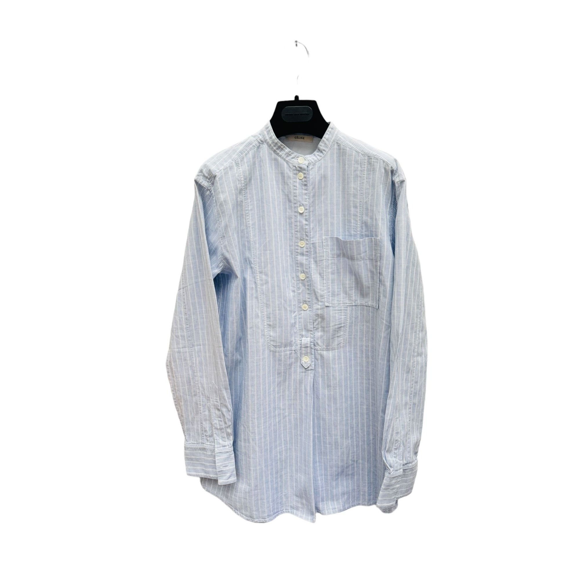 Phoebe Philo Blue Cotton Striped shirt