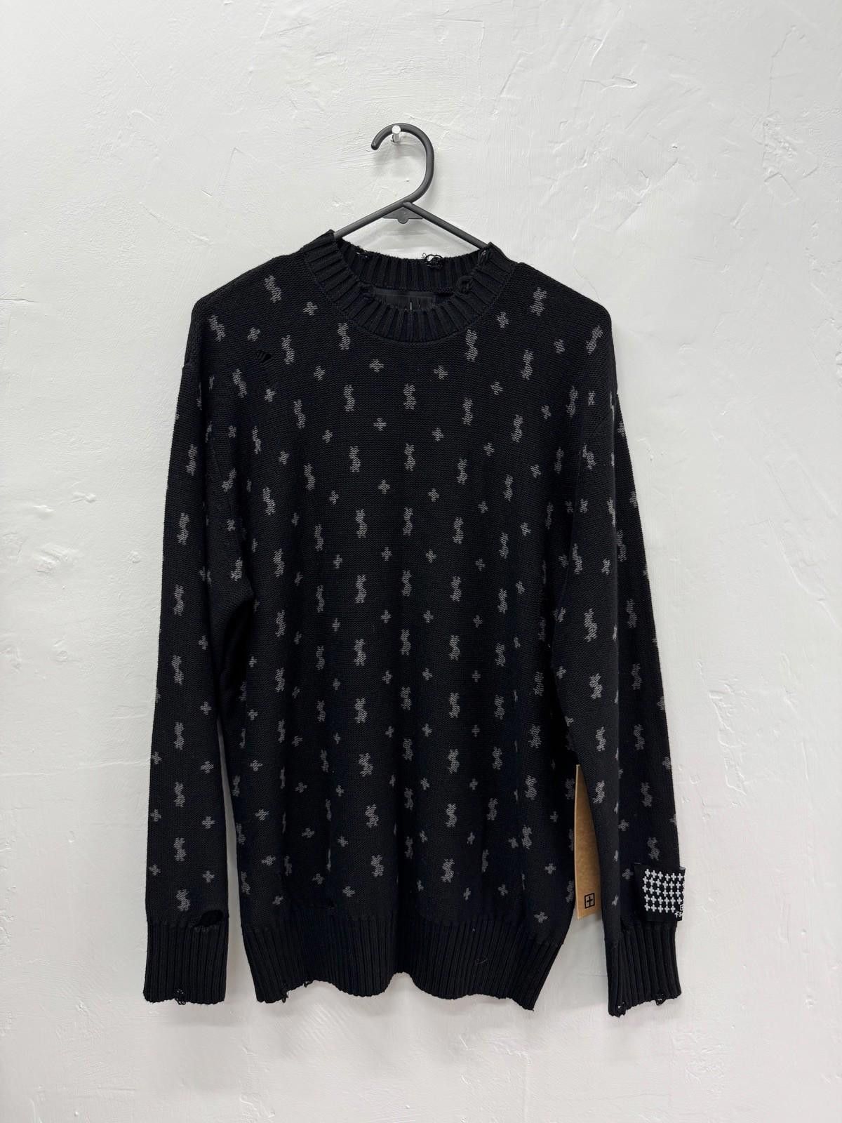 new Ksubi mens knit crew jumper all star black medium m