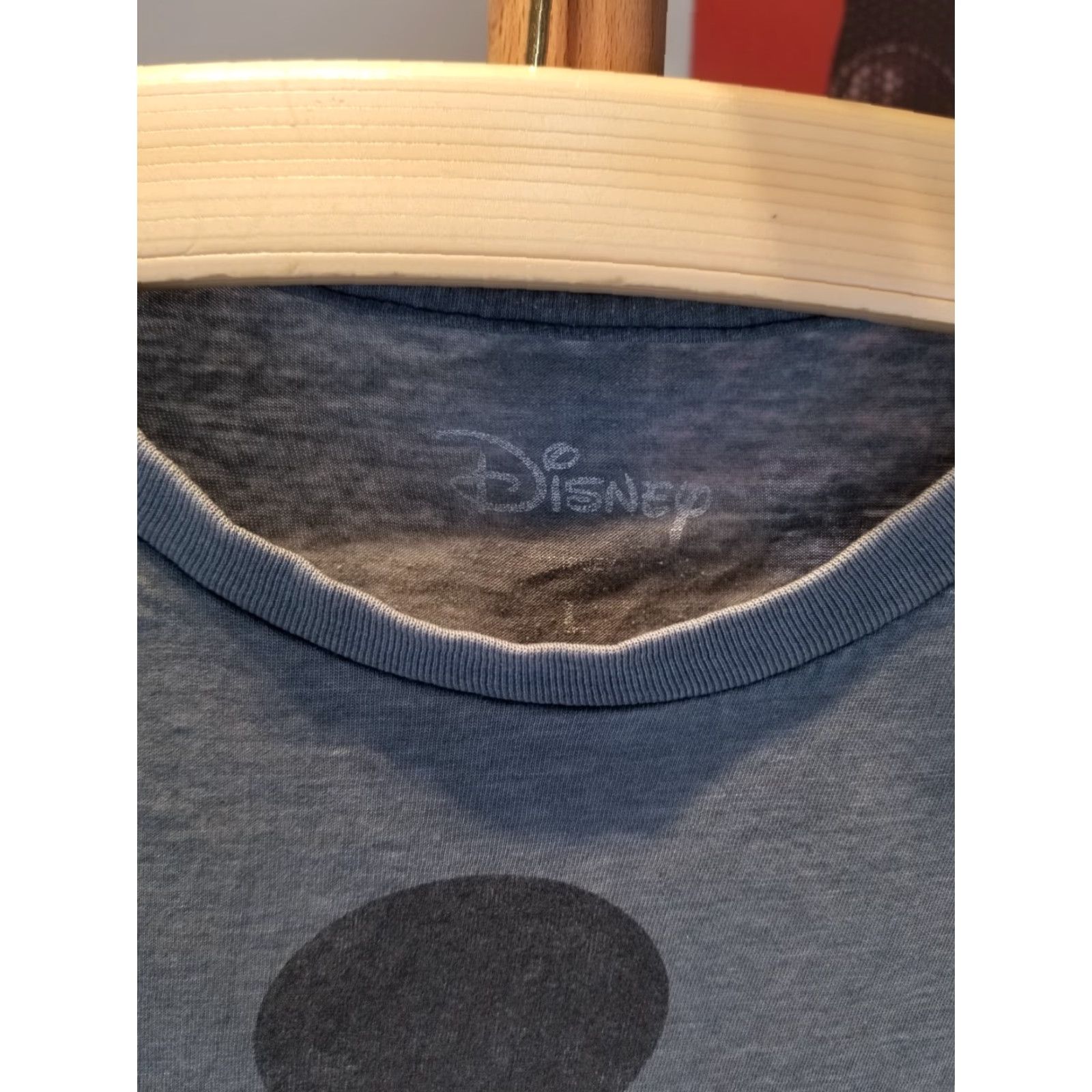 Disney VINTAGE Disney Mickey Mouse Gradient Sun Faded Paper Thin T-Shirt SZ LARGE T-Shirt Crew Neck Short Sleeve Cotton Blue Mens Size US L / EU 52-54 / 3 - 5 Thumbnail