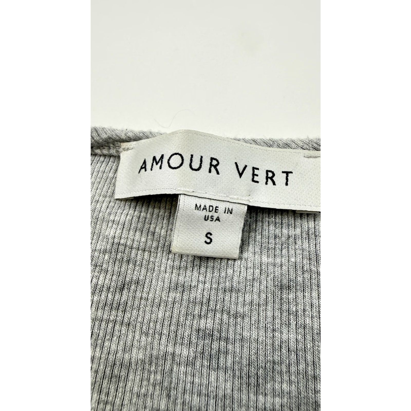 Vintage Amour Vert Shirt Womens Small Gray Ribbed Modal Long Sleeve Scoop Neck Top Size S / US 4 / IT 40 - 6 Thumbnail