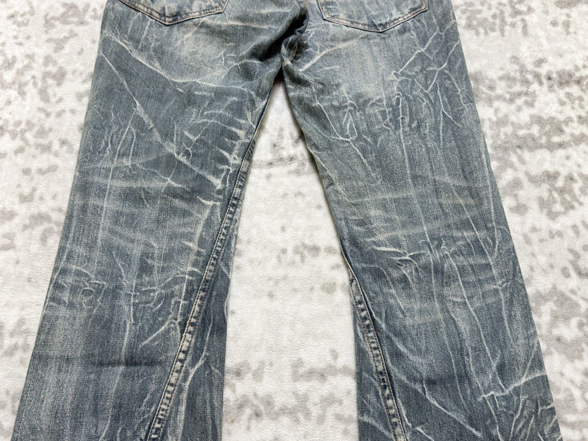 Tornado Mart Antful Distressed Flare Y2K Mud Wash Lightning Whisker Denim Size US 29 - 11 Thumbnail