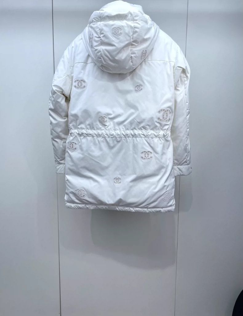 Chanel Chanel White Logo Down Jacket -2505 Size M / US 6-8 / IT 42-44 - 2 Thumbnail