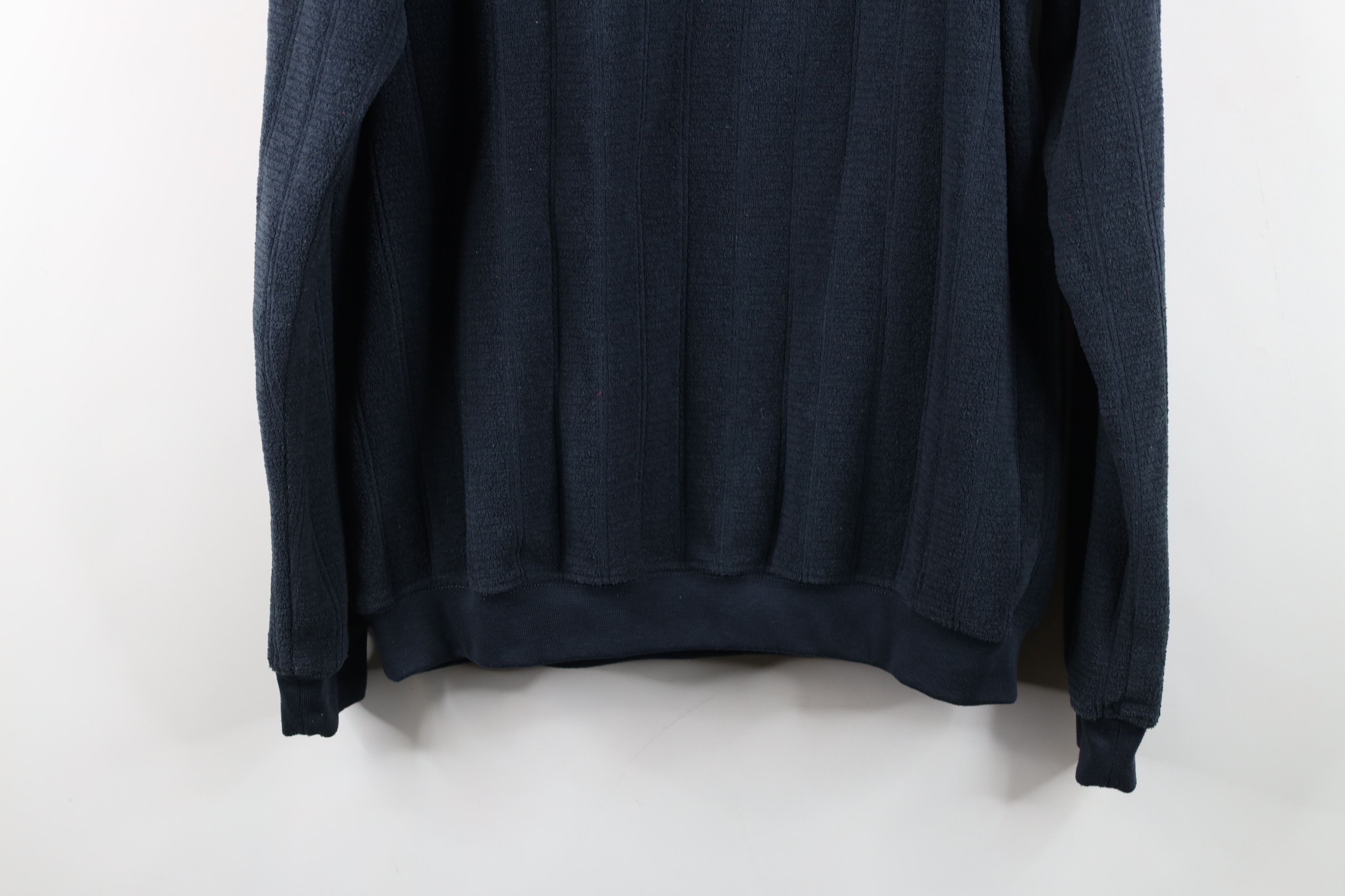 Vintage Vintage 90s Y2K Streetwear Fleece Collared Sweatshirt Blue Size US M / EU 48-50 / 2 - 10 Thumbnail