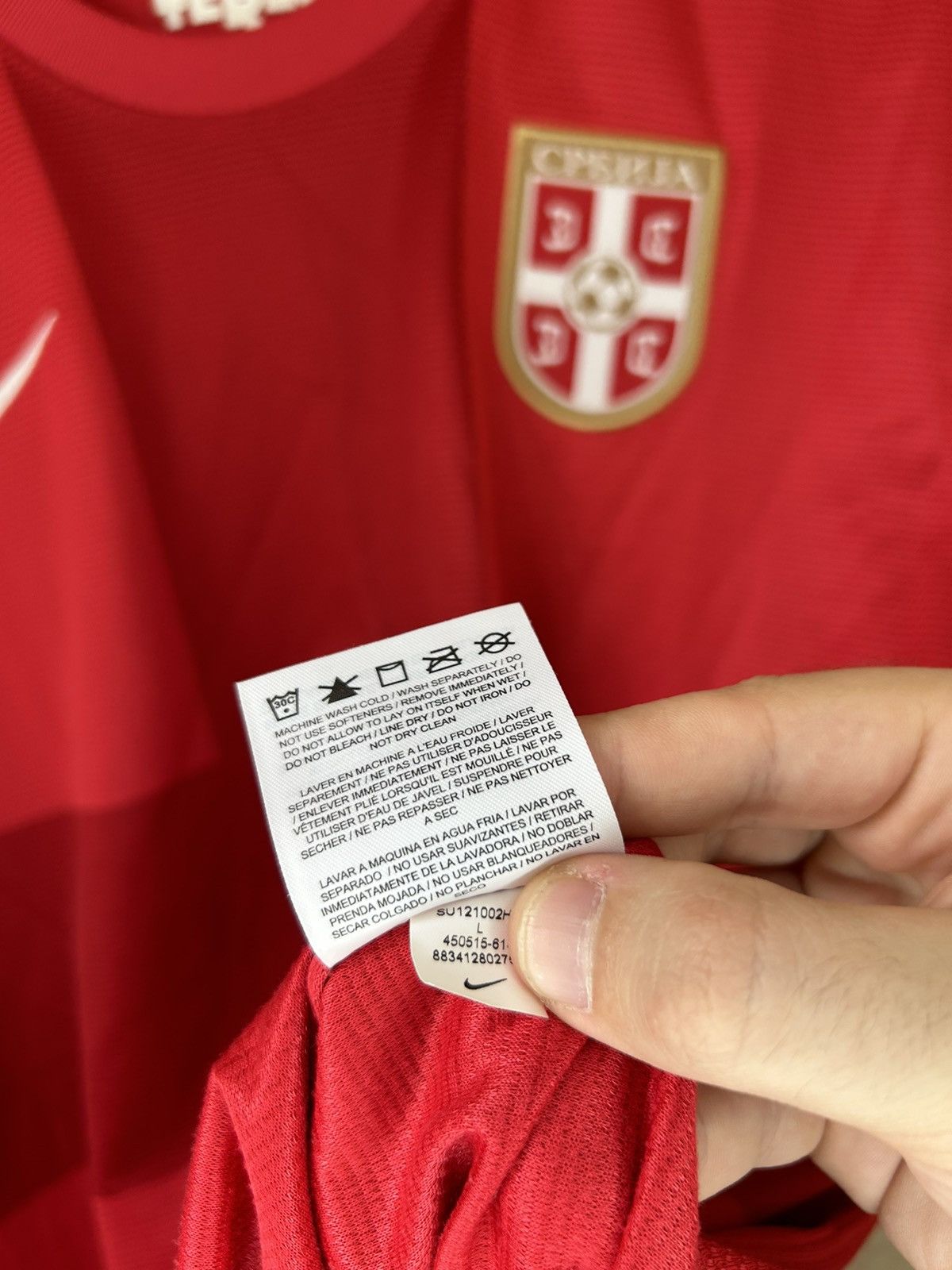Nike Nike Serbia 2013 National Team Soccer Jersey Size US L / EU 52-54 / 3 - 10 Thumbnail