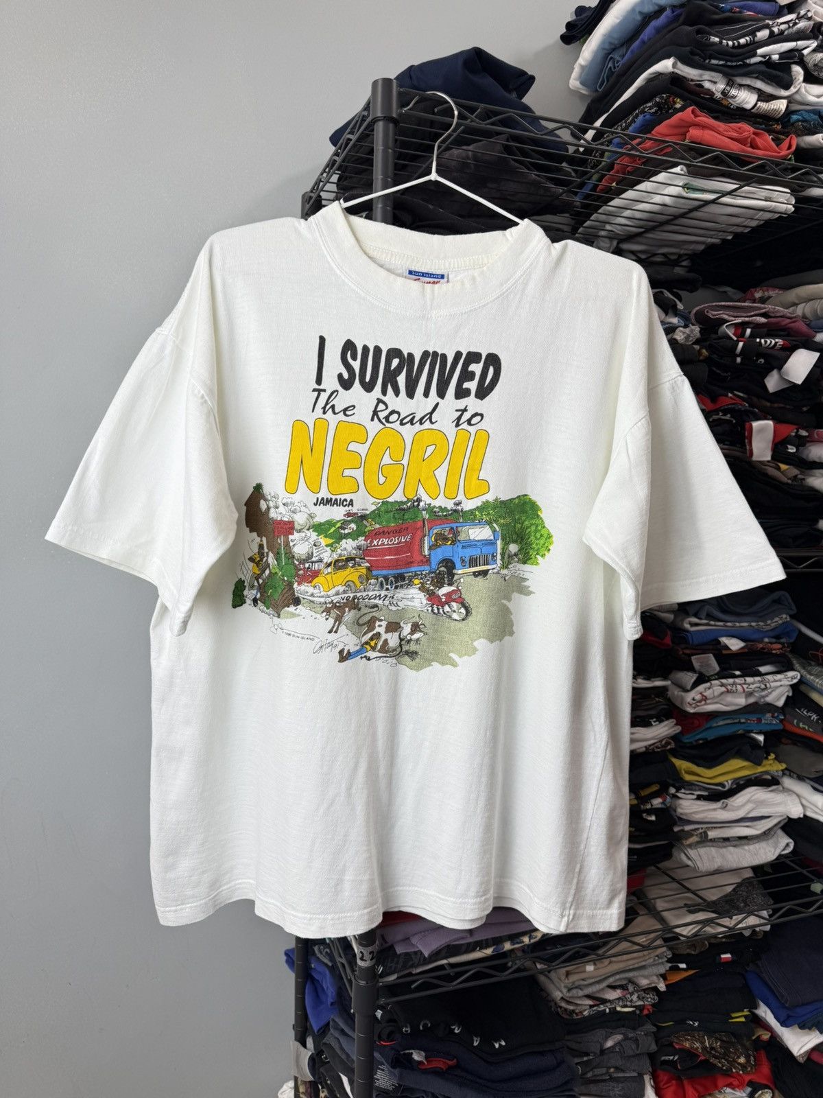 Band Tees Vintage 1996 Jamaica Funny T Shirt Bob Marley Jamaica Size US L / EU 52-54 / 3 - 1 Thumbnail