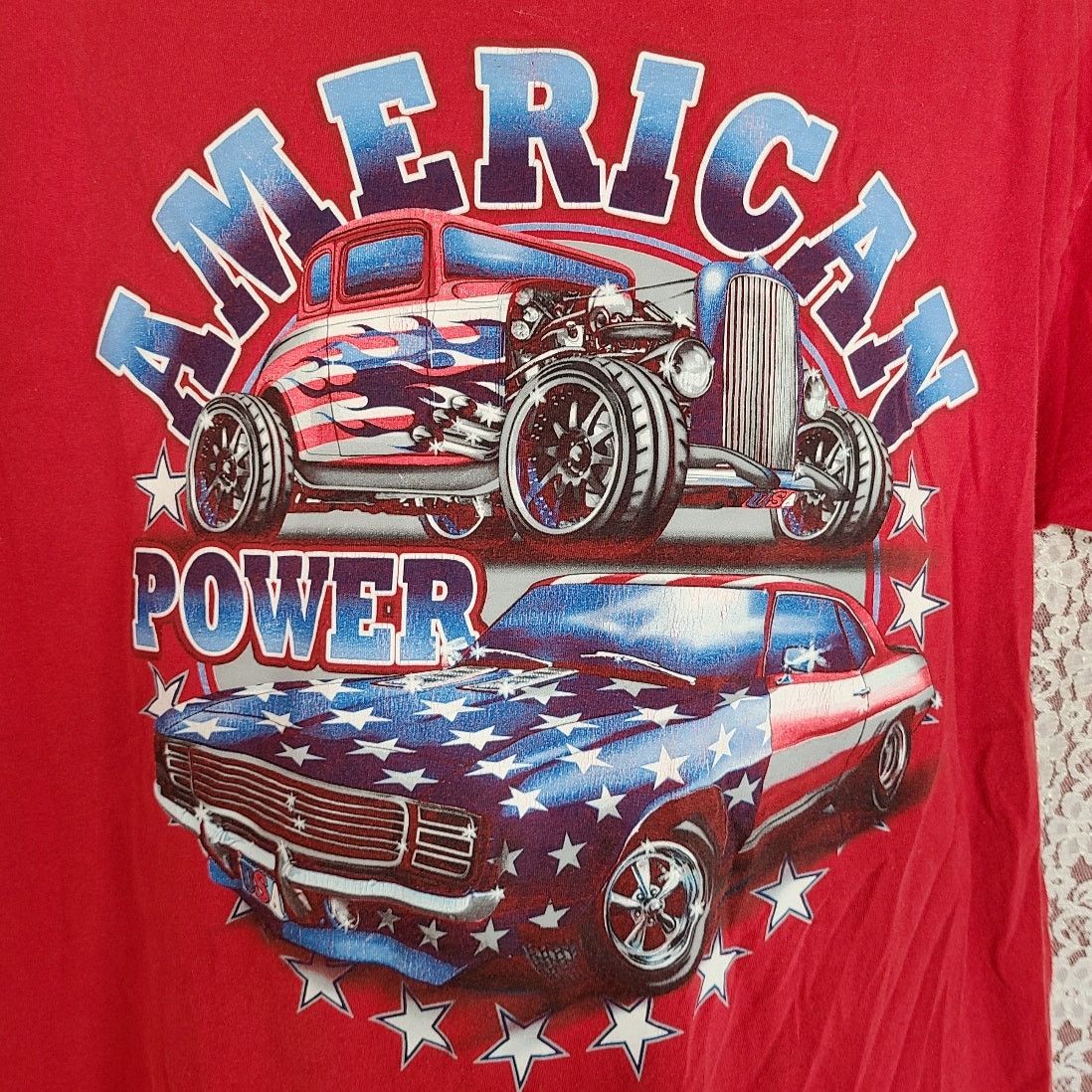Fruit Of The Loom fruit of the loom muscle american flag car tshirt Size xl Size US XL / EU 56 / 4 - 4 Thumbnail