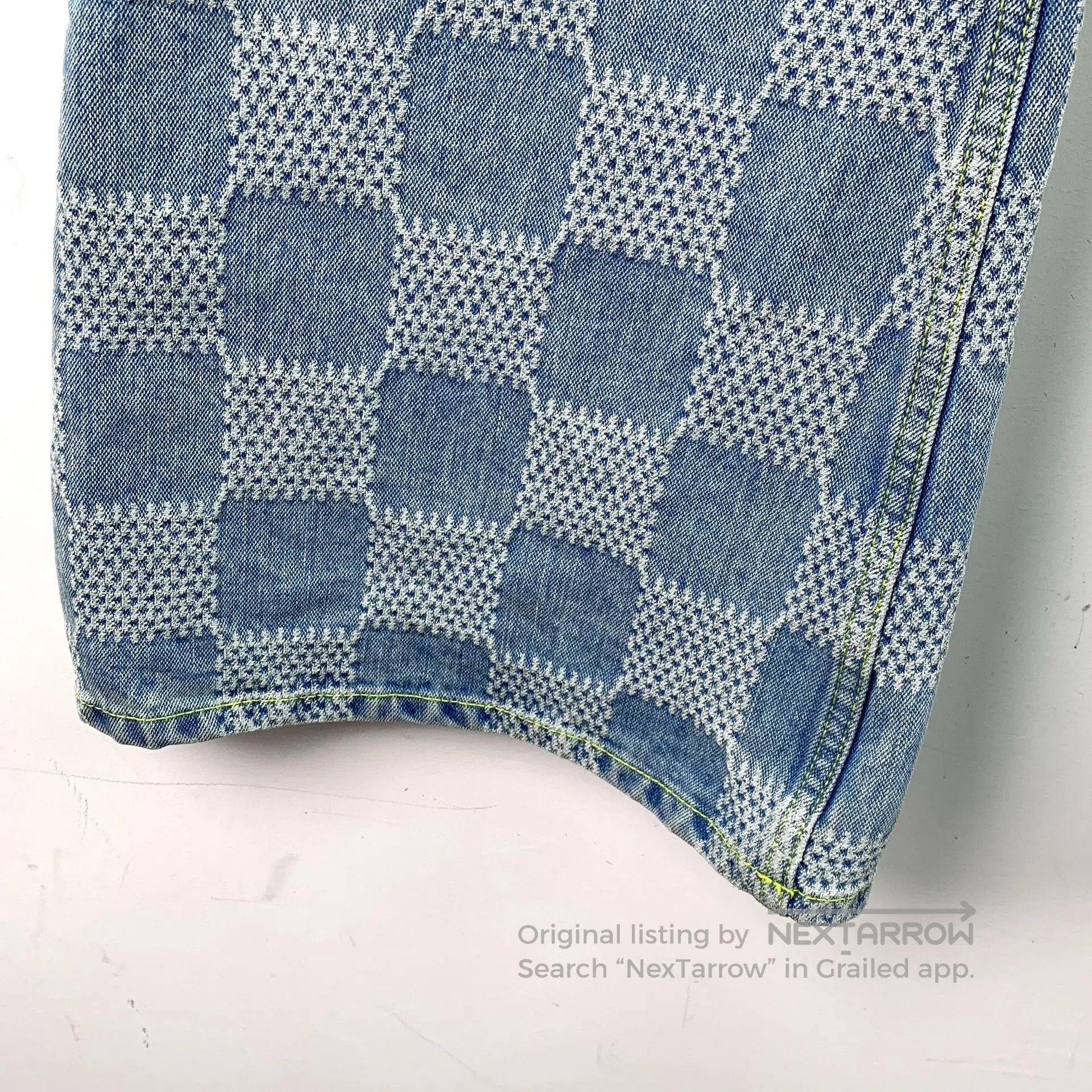 Louis Vuitton Louis Vuitton 25 Light Blue Washed Damier Jeans. Size US 30 / EU 46 - 4 Thumbnail
