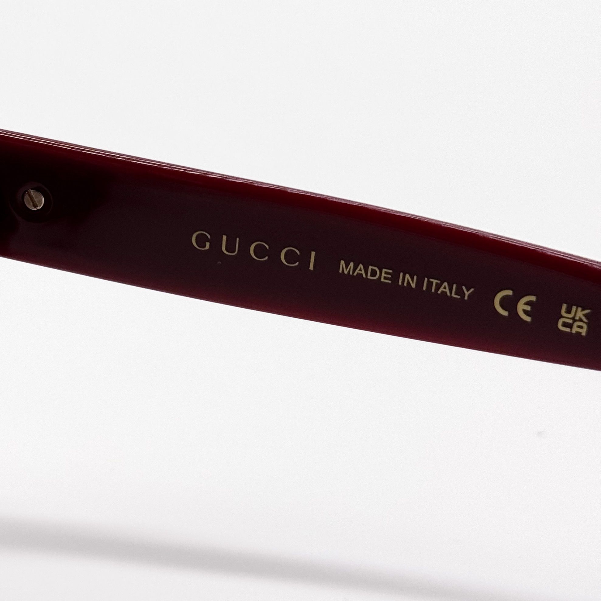 Gucci NEW GUCCI GG1828S 003 WOMEN SHINY SOLID BURGUNDY SUNGLASSES Size ONE SIZE - 11 Thumbnail
