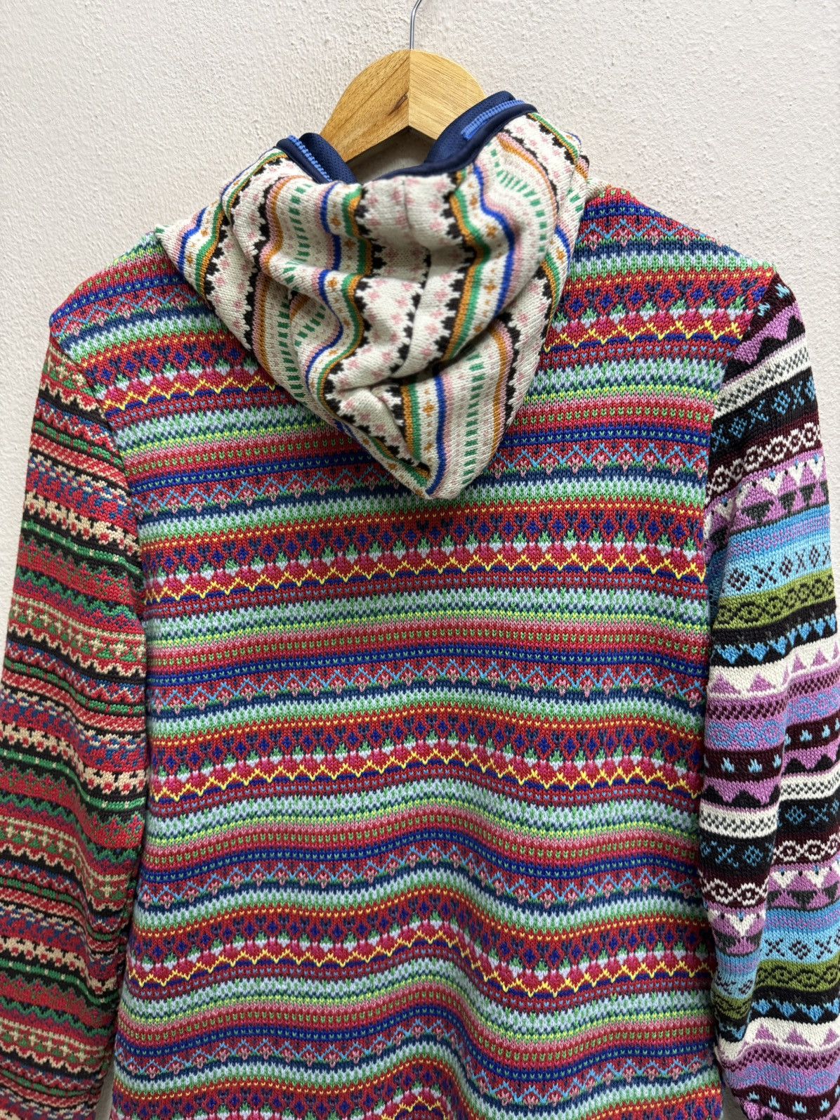 Native Unbranded Knit Native Colorblock Fullzipper Sweater Hoodie Size US S / EU 44-46 / 1 - 18 Thumbnail