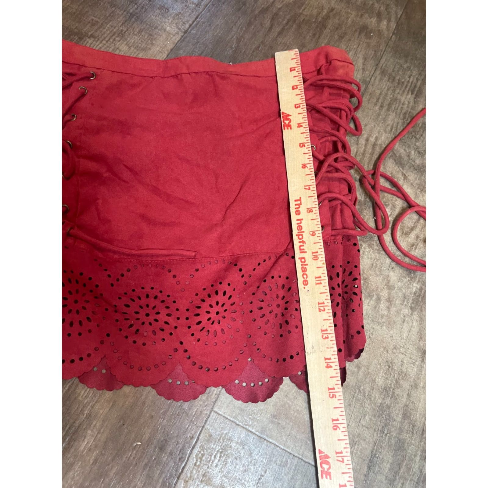 Doublet Double Zero Blouse Womens M Top Strapless Lace Up Sides Red Sleeveless Round Neck Casual Party/Cocktail Travel Regular Medium M Women Mens? Size M / US 6-8 / IT 42-44 - 2 Thumbnail