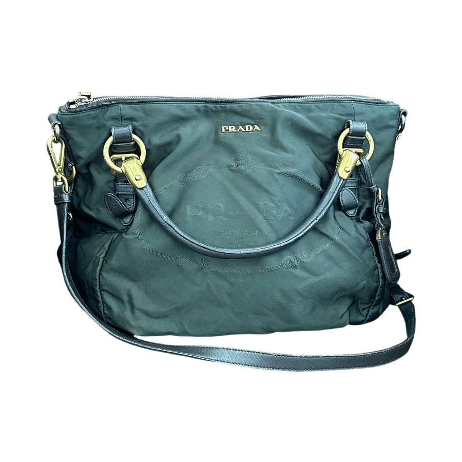 Prada Prada Green Nylon Handle Bag Size ONE SIZE - 1 Thumbnail