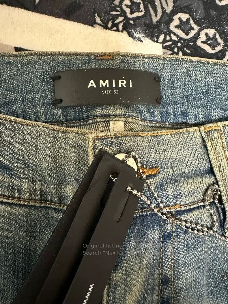 Amiri Amiri Classic Embroidered Patchwork Destroyed Blue Denim P Size US 32 / EU 48 - 3 Thumbnail