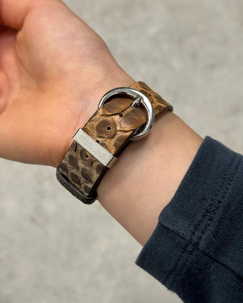 Roberto Cavalli Roberto Cavalli Brown Leather Snake Silver Watch Size ONE SIZE - 4 Thumbnail