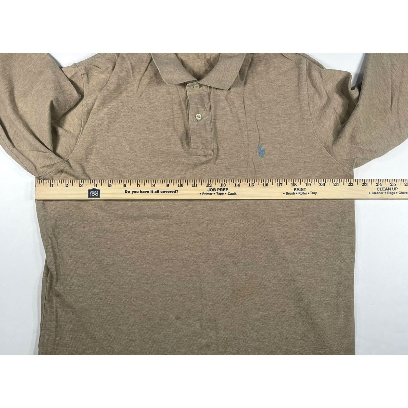Polo Ralph Lauren Polo By Ralph Lauren Mens Long Sleeve Polo Shirt Sz L Beige Collared Button Polo Shirt Mens L Beige Button-Down Collar Shirt Size US L / EU 52-54 / 3 - 6 Thumbnail