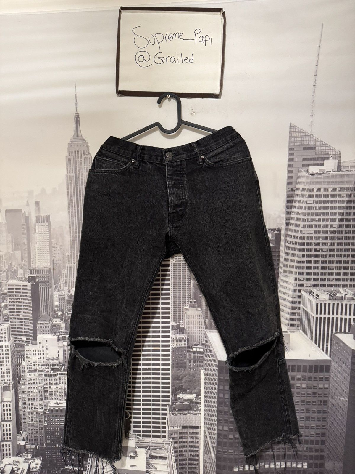 Fear of God 🔥Fear of God Fourth Collection Distressed Jeans Black SZ 31 Size US 31 - 1 Thumbnail