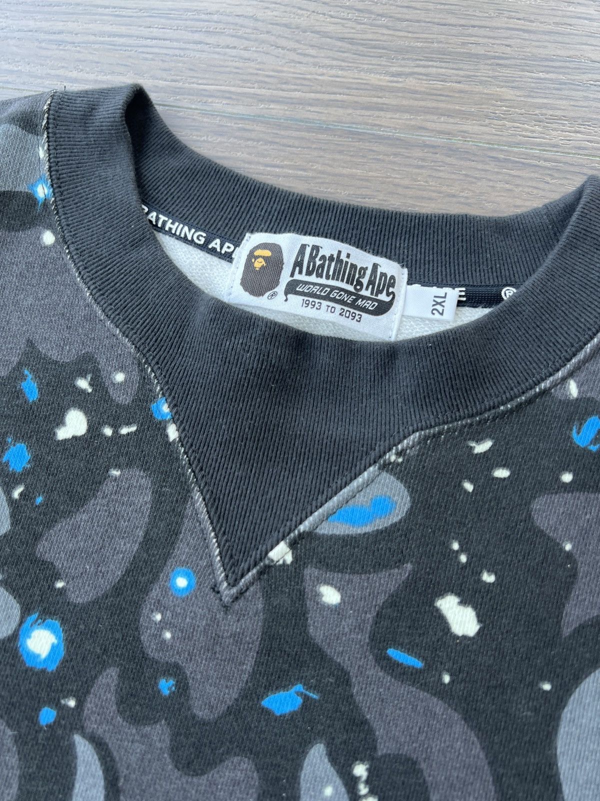 Bape Bape Glow in the Dark Space Camo Sweatshirt Size US XXL / EU 58 / 5 - 7 Thumbnail
