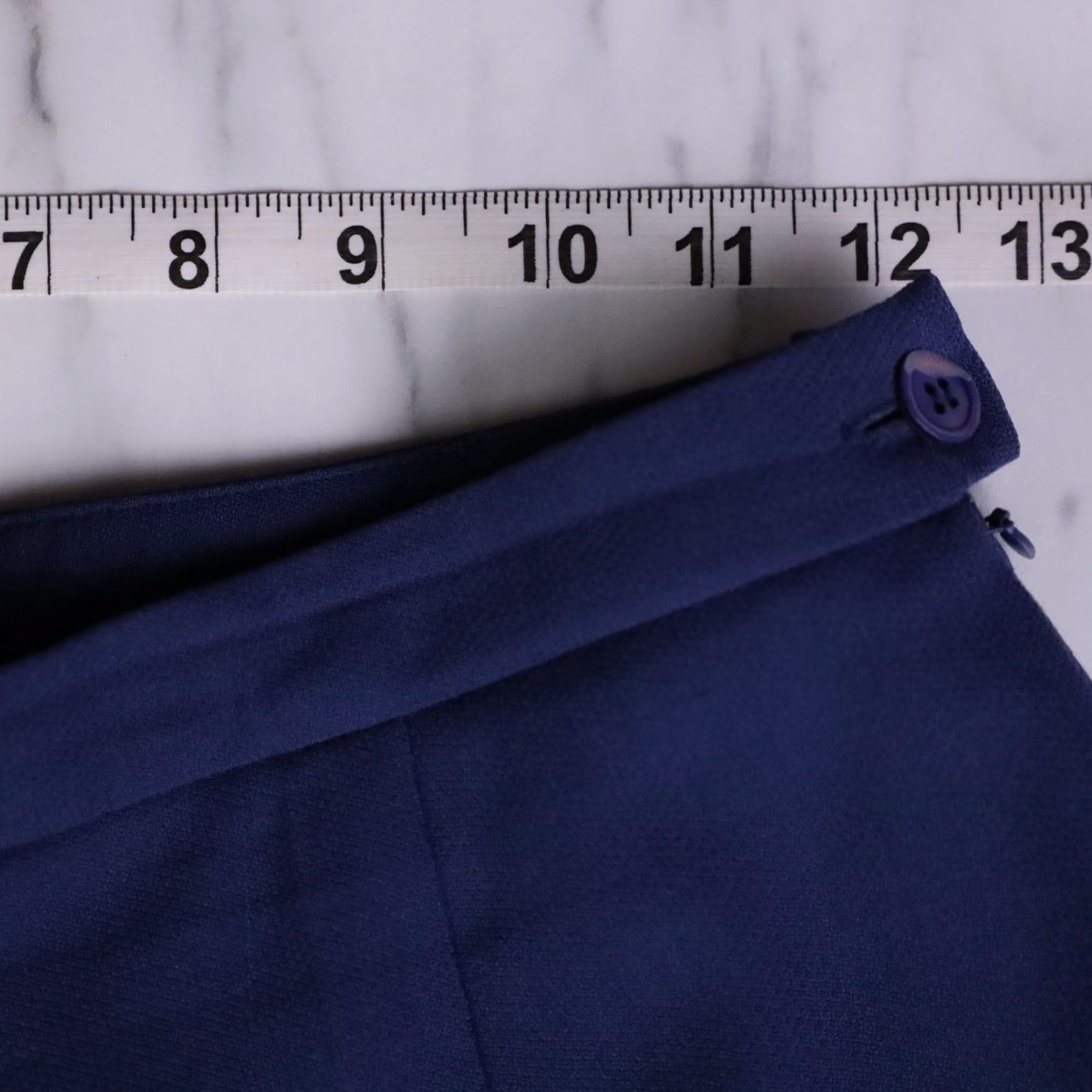Vintage Doncaster Dress Pants Womens 6P Petite Blue Wool Tailored Straight Career Dress Pants Ladies 6P Petite Blue Wool Tailored Straight Career Size 28" / US 6 / IT 42 - 4 Thumbnail