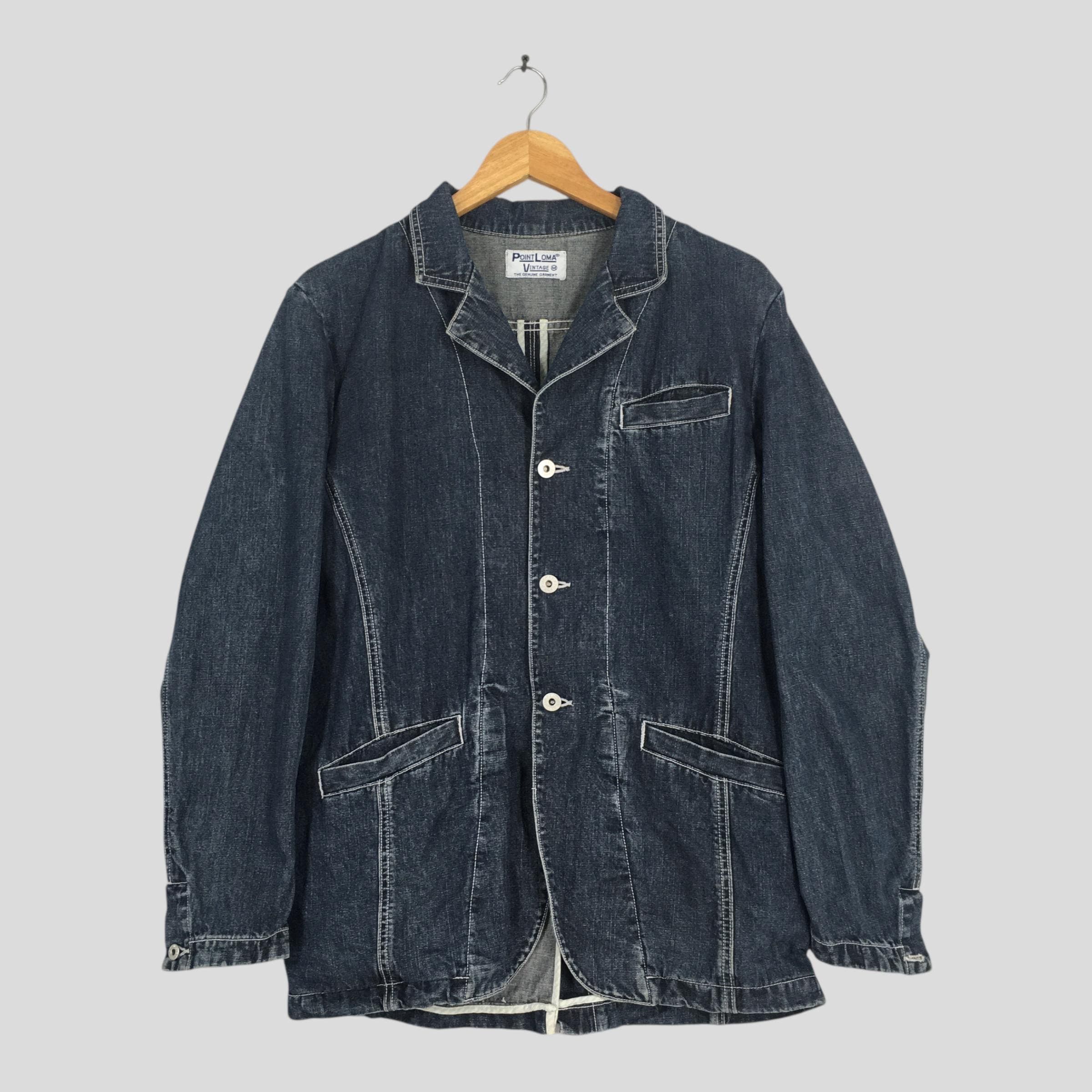 Le Laboureur Vintage 1980s Work Wear Jeans Chore Labour Jacket Medium Size US M / EU 48-50 / 2 - 1 Thumbnail