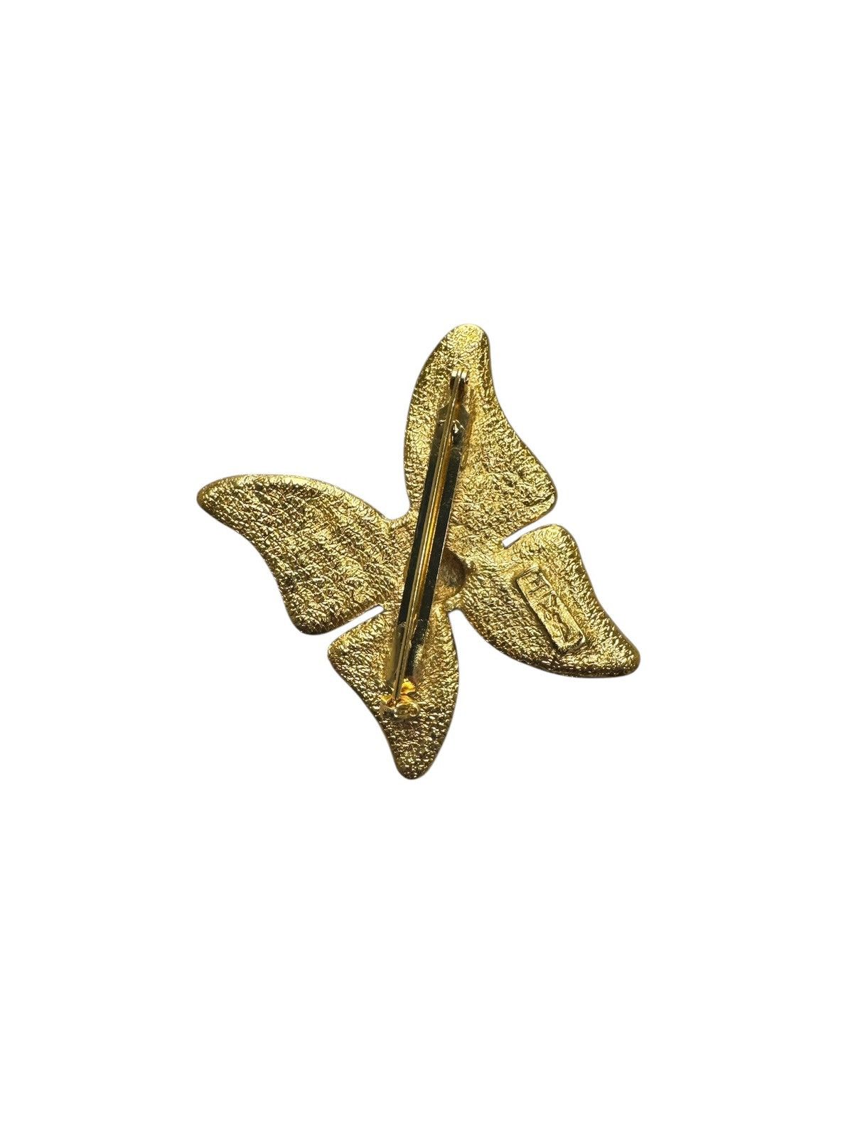 Yves Saint Laurent Vintage YSL Black and Gold Butterfly Brooch #2033 Size ONE SIZE - 2 Thumbnail