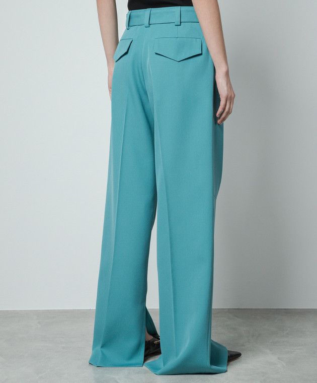 Jil Sander o1y1025 Casual Pant in Turquoise Size 27" / US 4 / IT 40 - 3 Thumbnail