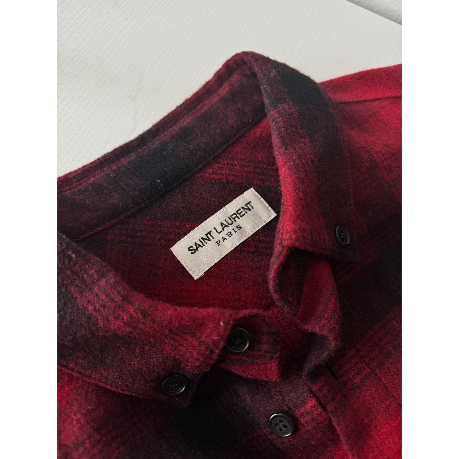 Saint Laurent Paris Saint Laurent Brushed Plaid Overshirt Size US M / EU 48-50 / 2 - 3 Thumbnail
