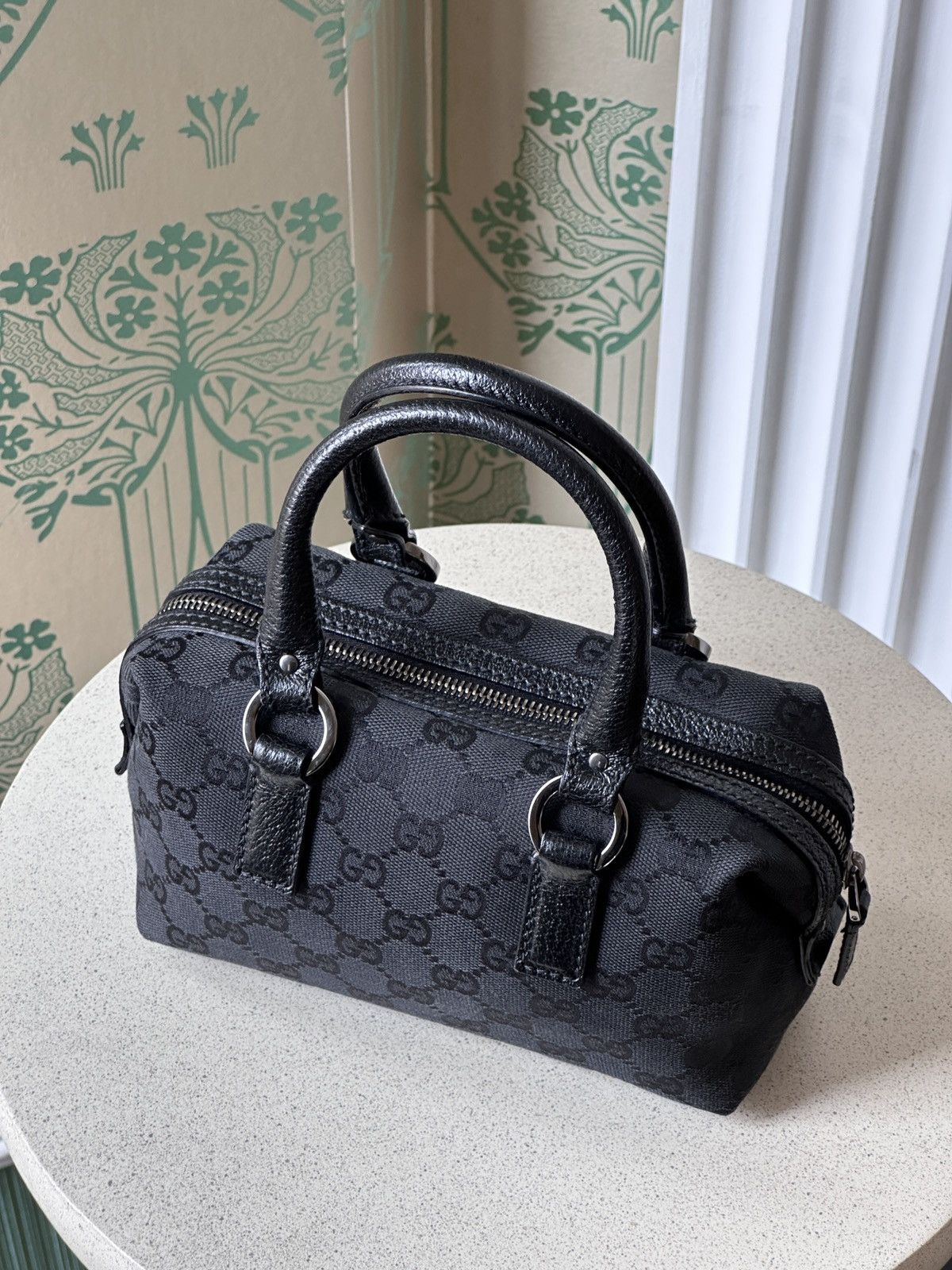 Gucci GUCCI Mini Monogram Canvas Boston Hand Bag Leather 113010 Size ONE SIZE - 4 Thumbnail