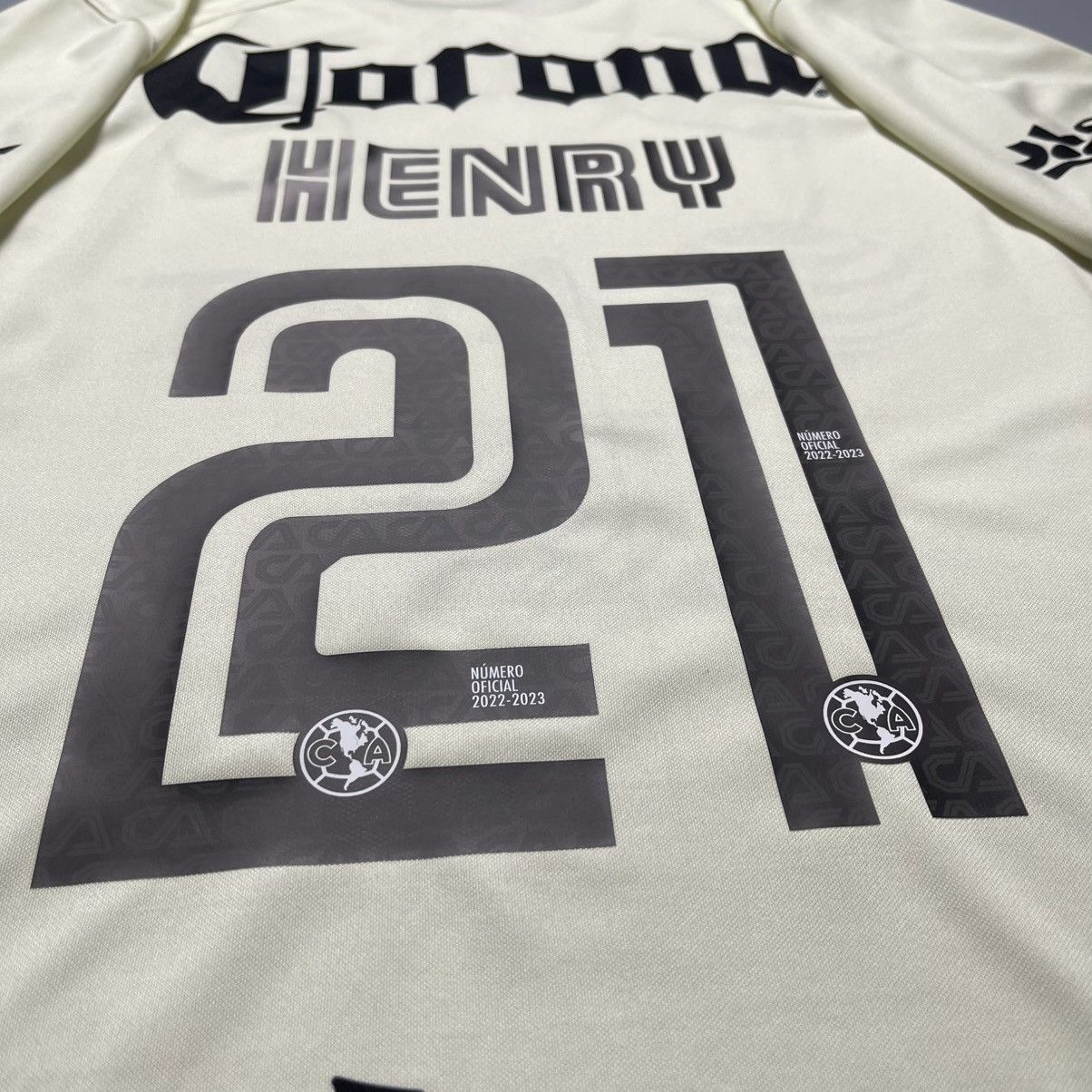 Nike CLUB AMERICA NIKE 2022/2023 FOOTBALL THIRD JERSEY #21 HENRY Size US L / EU 52-54 / 3 - 11 Thumbnail