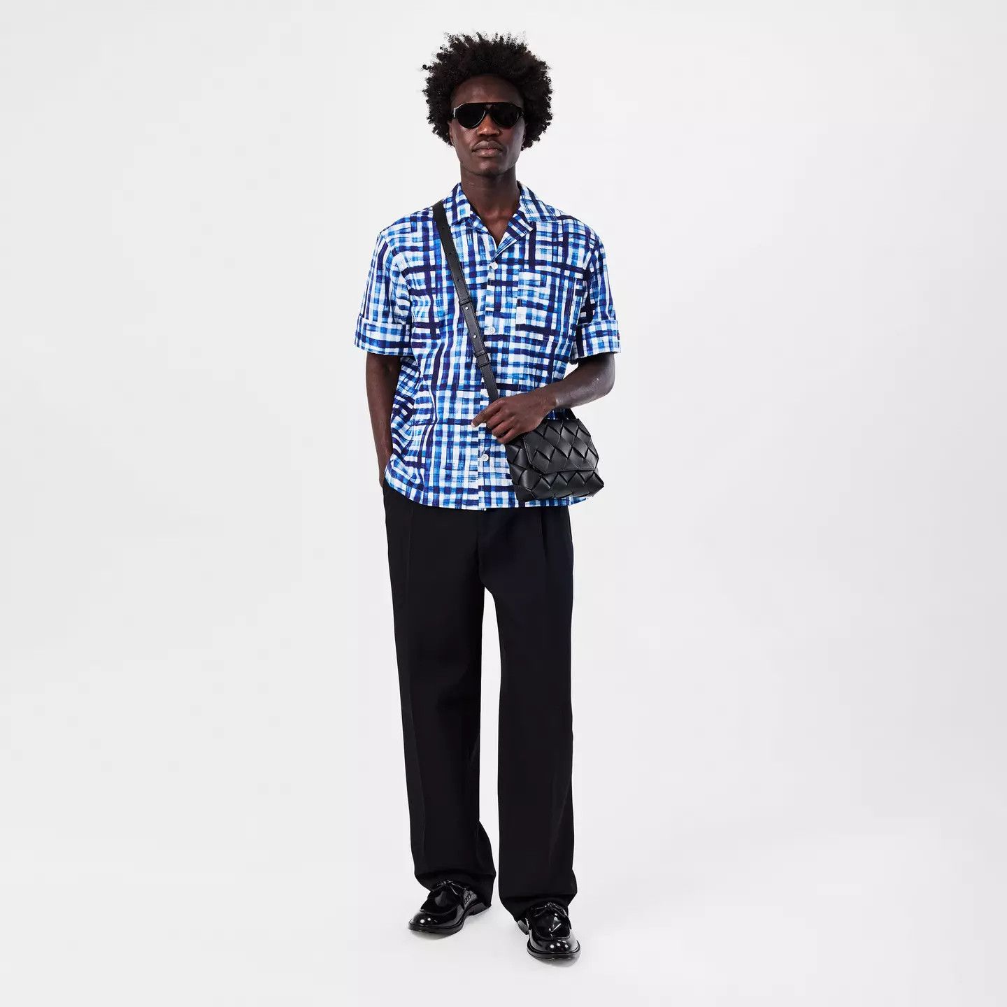Bottega Veneta o1g2r1mq0426 Gingham Short Sleeve Shirt in Multicolor Size US L / EU 52-54 / 3 - 6 Thumbnail