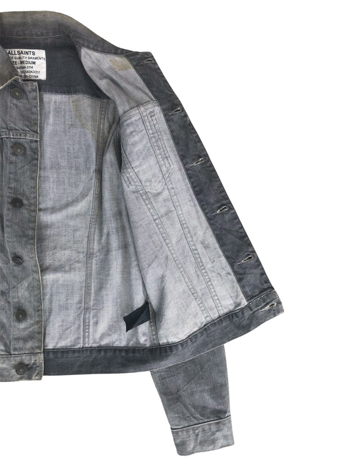 Allsaints Trucker Type 3 Allsaints Denim Jacket Distressed Size US M / EU 48-50 / 2 - 11 Thumbnail