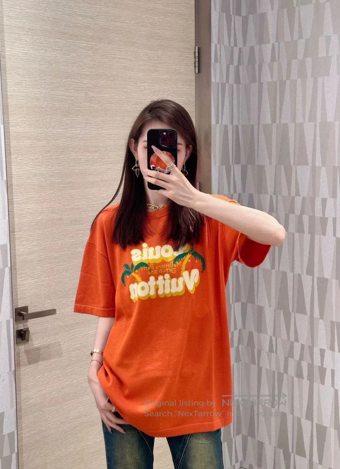 Louis Vuitton LV Orange Palm Tree Knit T. Size US M / EU 48-50 / 2 - 8 Thumbnail