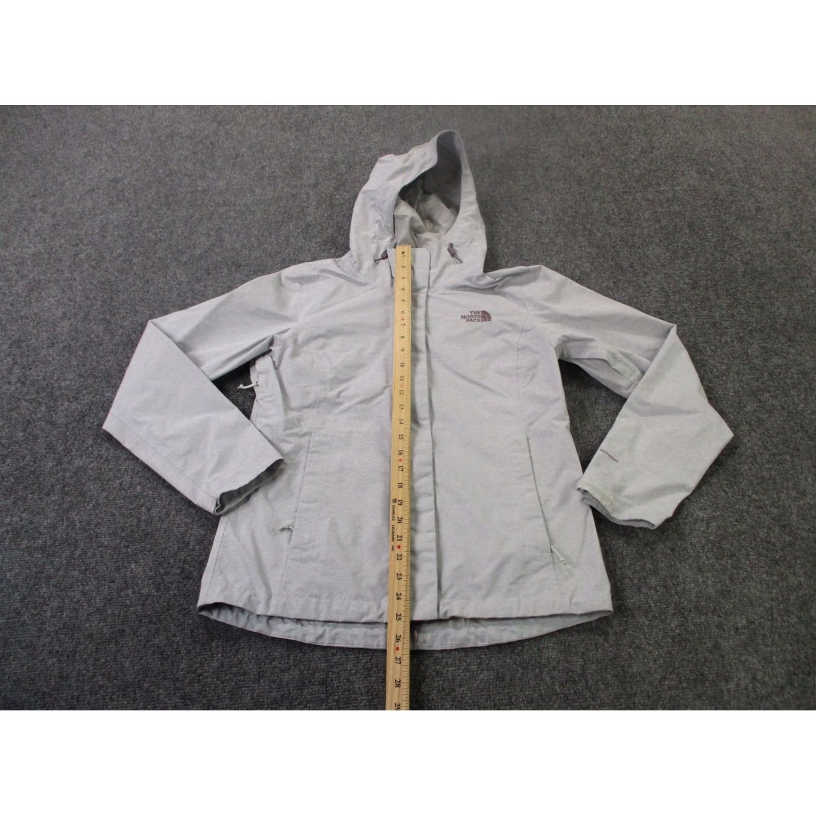 The North Face The North Face Jacket Women S Gray Dryvent Outdoor Windbreaker Mid-Length Zip Hooded Pockets Water Resistant Lined Fall Winter Regular Mens Girls Size S / US 4 / IT 40 - 3 Thumbnail