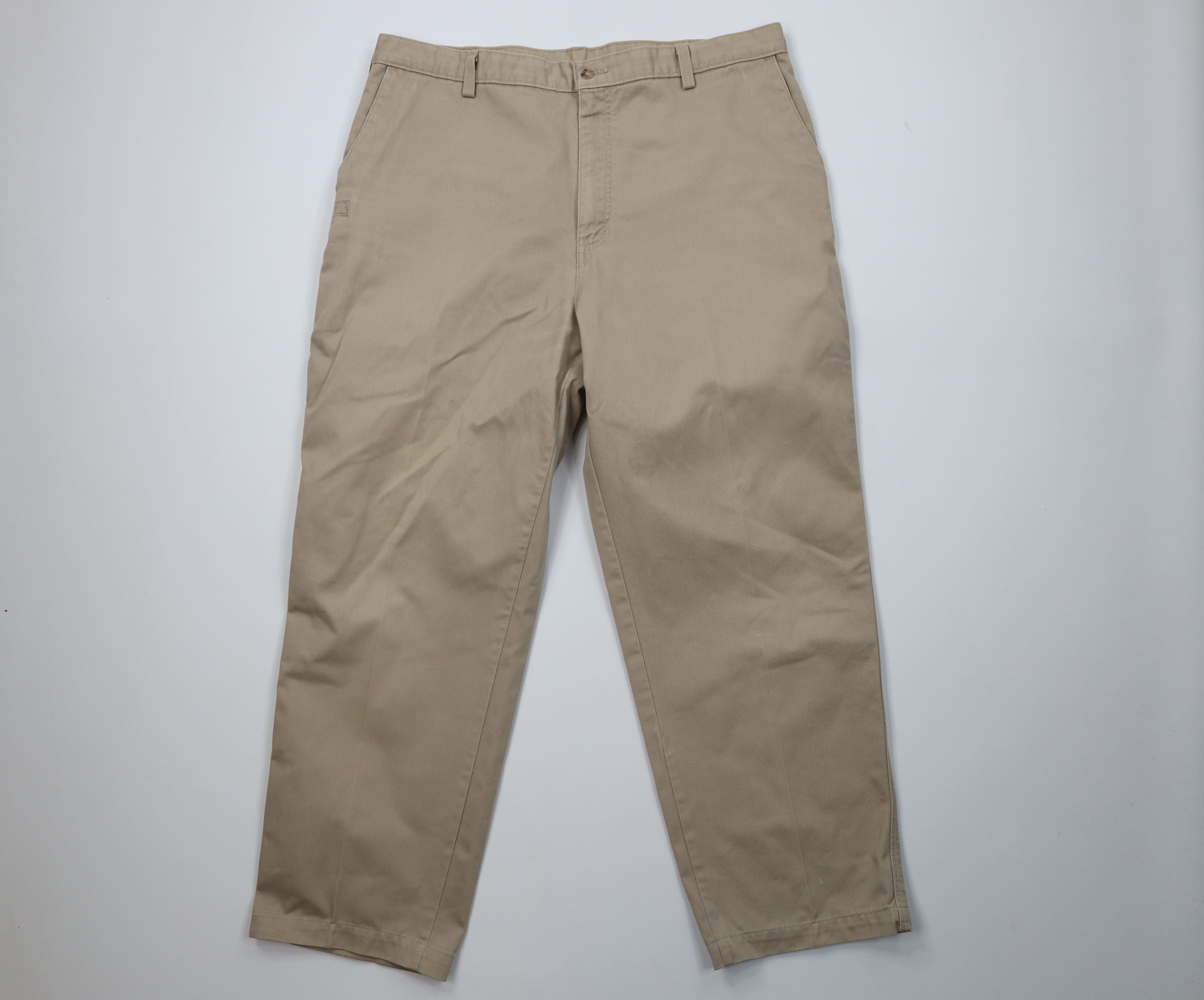 Vintage 90s Carhartt Spell Wide Leg Chino Pants Beige Khaki