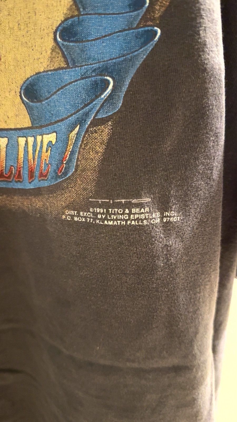 Harley Davidson 1991 Jesus Born to Die Tee Size US XXL / EU 58 / 5 - 3 Thumbnail