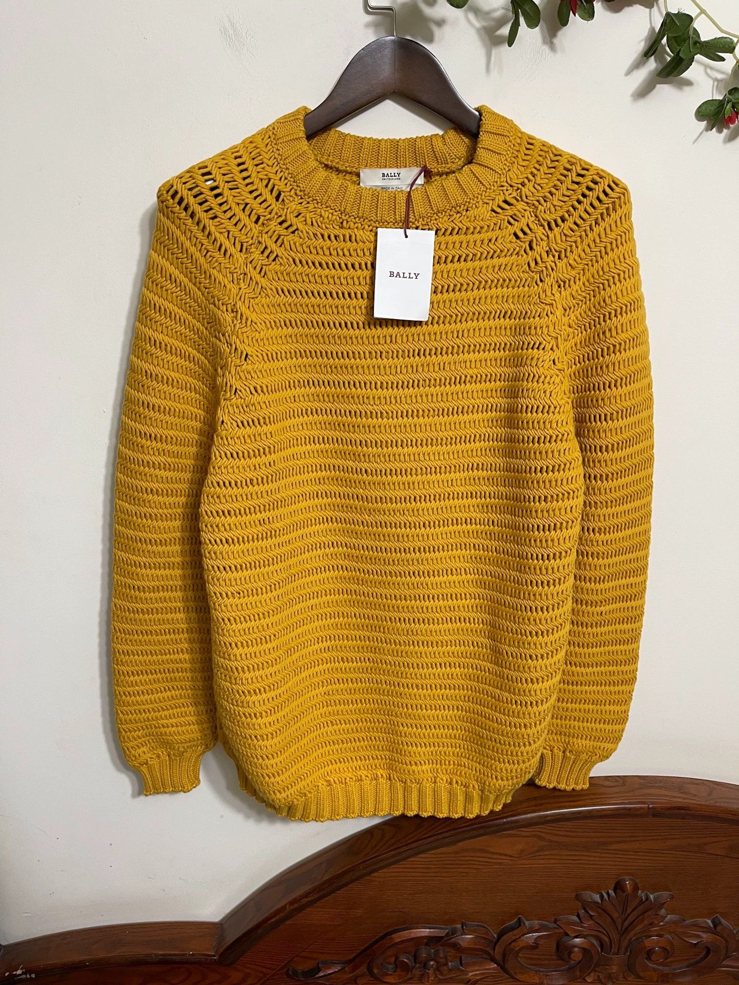 Bally Bally Mustard Yellow Oversized Chunky Knit Sweater Size 52 Size US L / EU 52-54 / 3 - 1 Thumbnail