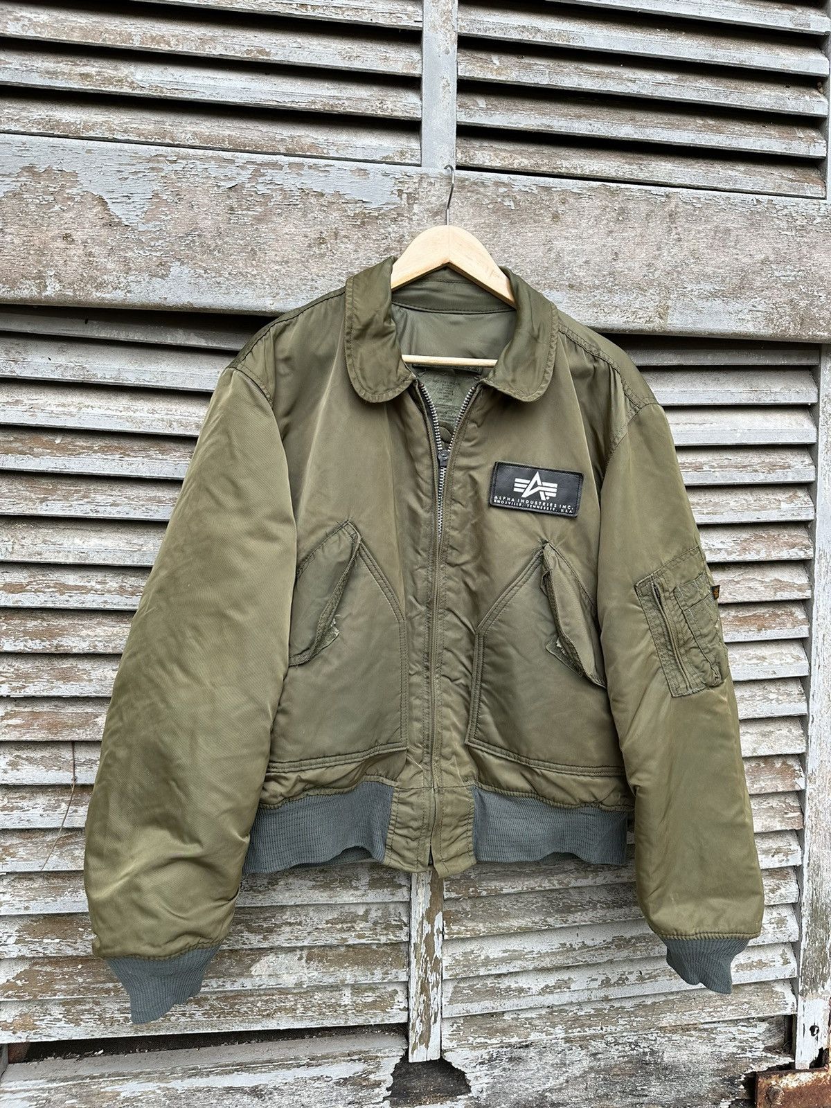 Alpha Industries 🪖Vintage Faded Alpha Industries MA-1 Bomber Jacket Size US L / EU 52-54 / 3 - 3 Thumbnail