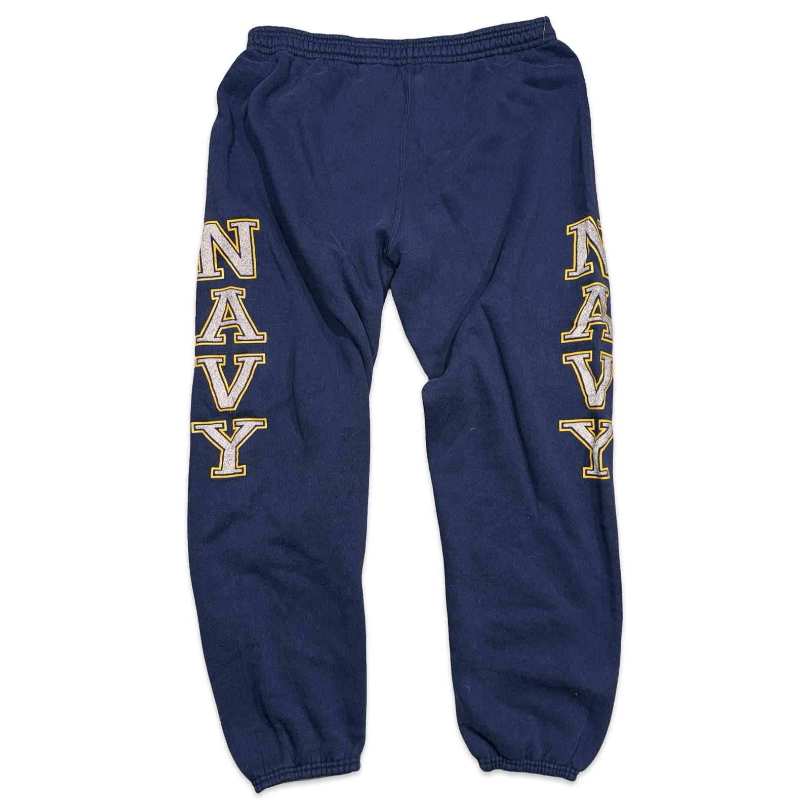 Other Navy Blue Men's Sweatpants with 'NAVY' Print Size US 34 / EU 50 - 2 Thumbnail