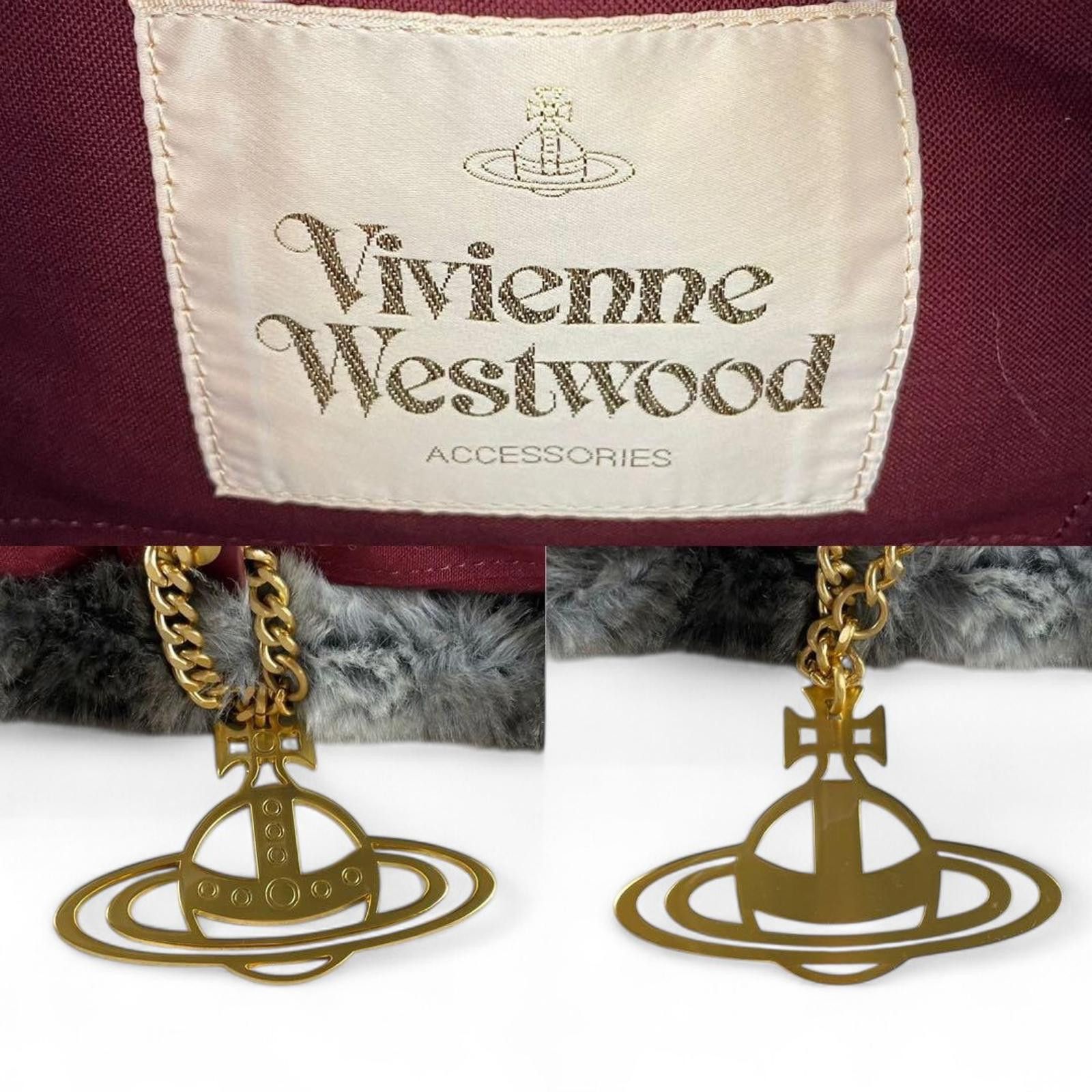 Vivienne Westwood Vivienne Westwood - Faux Fur Tote Bag with Gold Charm Size ONE SIZE - 9 Thumbnail