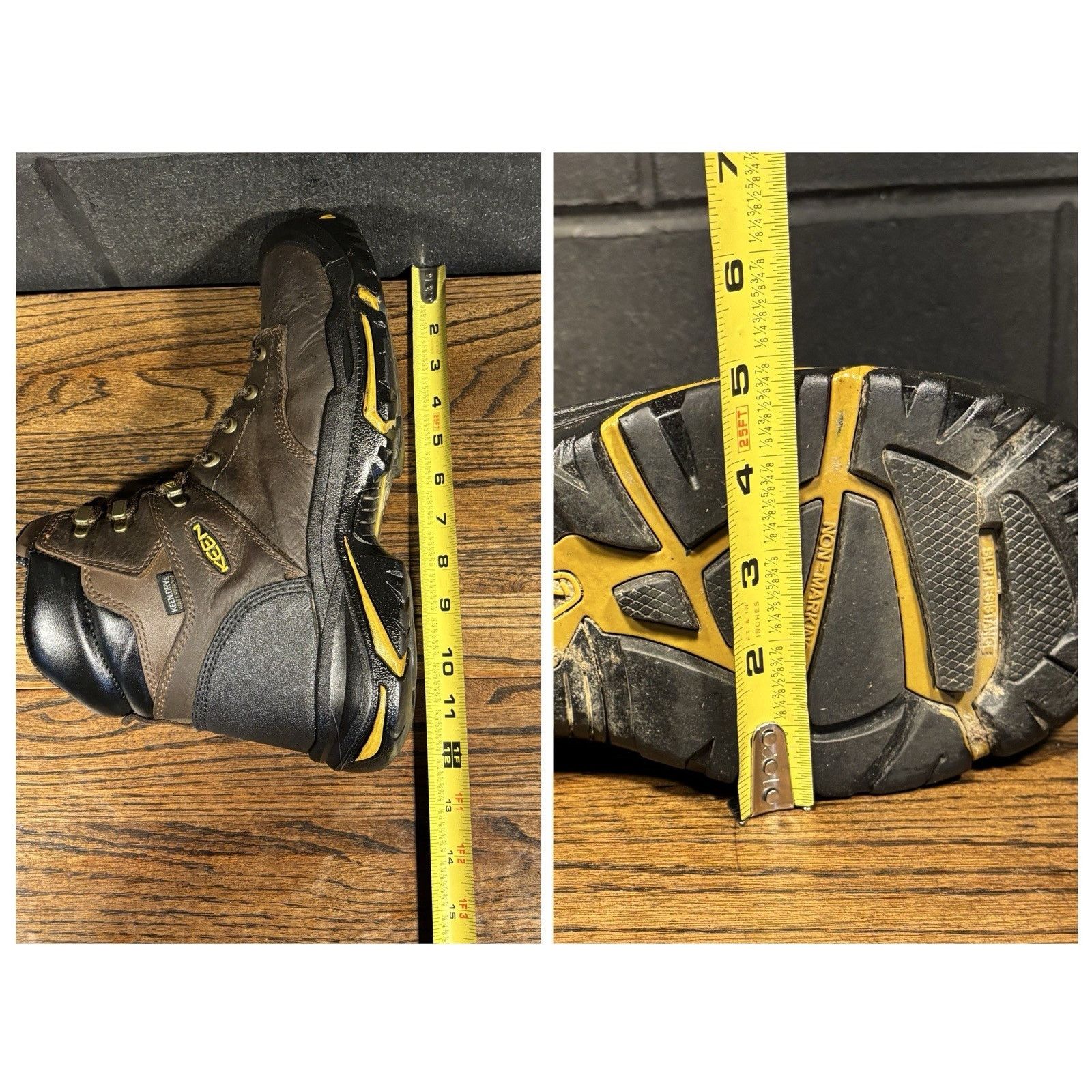 KEEN Keen Brown Leather Soft Toe Utility Work Hiking Boots USA Size US 10.5 / EU 43-44 - 7 Thumbnail