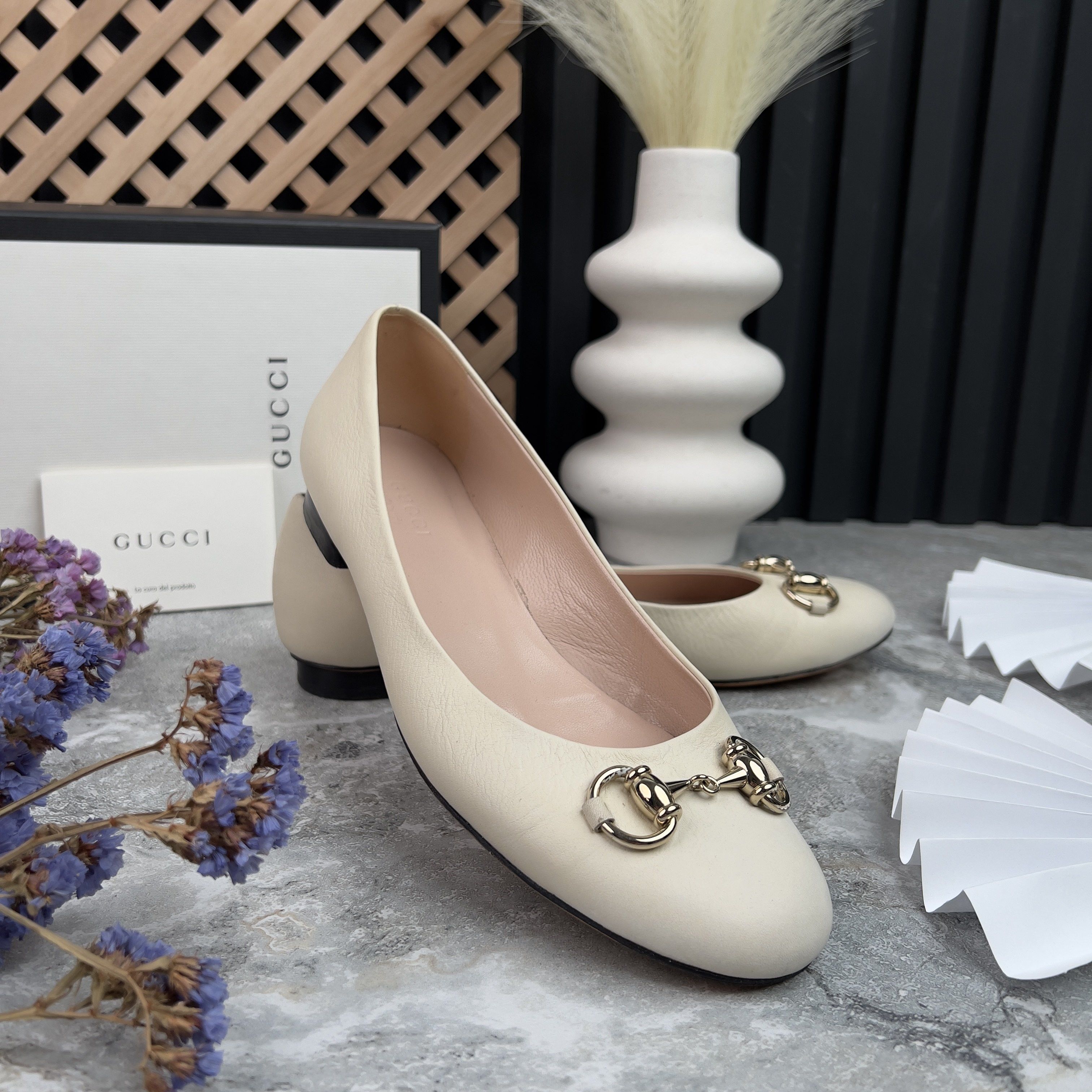 Gucci Ballerines Horsebit Ballet Flats Leather Size US 6.5 / IT 36.5 - 3 Thumbnail